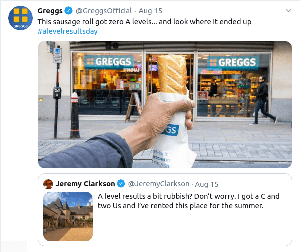 Greggs and Jeremy Clarkson