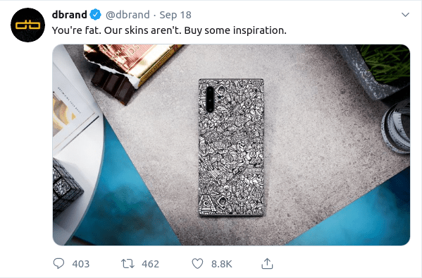 dbrand Twitter advert